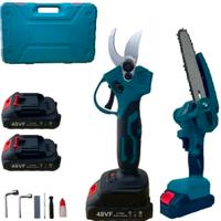 KIT 2 Pz Cesoia + Motosega 2 Batteria 48V 