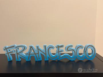 Scritta in polistirolo Francesco