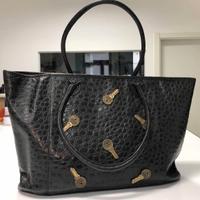 BORSA VINTAGE RARA MOSCHINO KEYS BLACK TOTE BAG