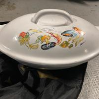 Zuppiera Cermac decorazioni frutti di mare