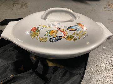 Zuppiera Cermac decorazioni frutti di mare