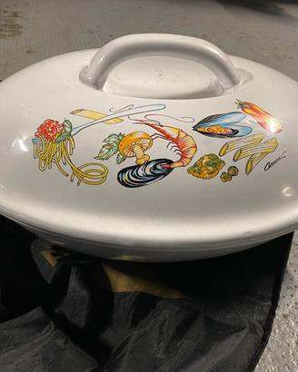 Zuppiera Cermac decorazioni frutti di mare