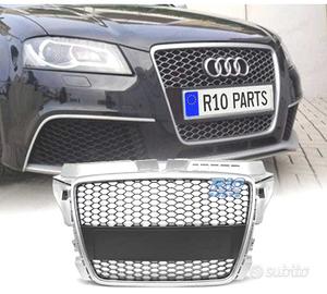 GRIGLIA AUDI A3 8P 08-12 LOOK RS3 GRIGIO CHIARO