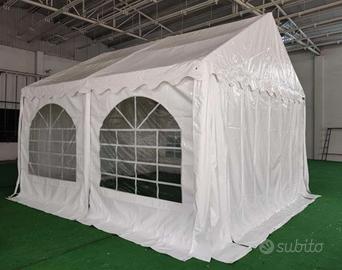 Gazebo 3x4  in PVC con pannelli e doppio  Ingresso