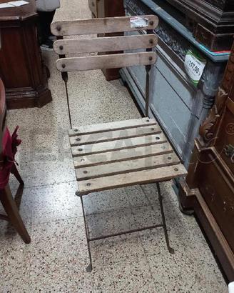 SEDIA PIEGHEVOLE FERRO TEAK