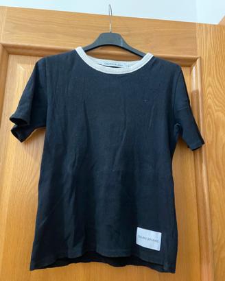 T shirt nera e bianca Calvin Klein Jeans
