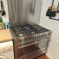gas a 6 fuochi + doppio forno totalmente acciao