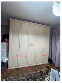 Armadio guardaroba shabby chic 6 ante