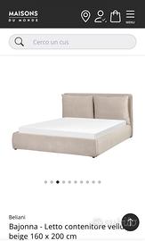 Letto contenitore Bajonna Maison du Monde beige