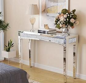 Tavolo console in vetro 120x35 cm nuovo
