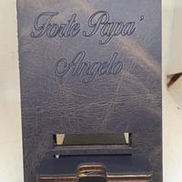 Portacellulate legno e cuoio Festa del Papa'