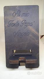 Portacellulate legno e cuoio Festa del Papa'