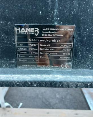 PINZA SELEZIONATRICE HANER TIPO HG600T