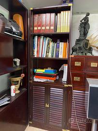 Libreria stile marina in legno massello di mogano