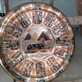 piatto decorativo egiziano Vintage 
