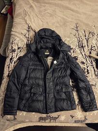 Giaccone blu piuma donna.