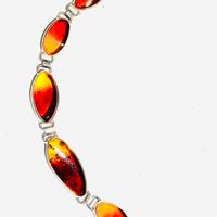 Bracciale in Ambra naturale e Argento 925