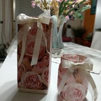 vaso e porta candela fai da te