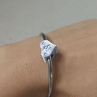 Bracciale acciaio con cuoricino