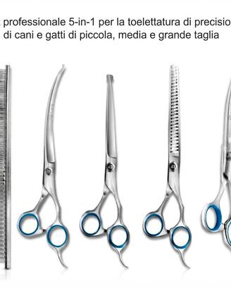 Kit Toelettatura Cani Gatti Forbici e Pettine