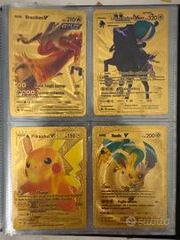 Lotto 4 Carte Pokemon Gold V Max
