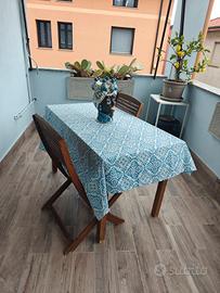 tavolo e sedie esterno in teak