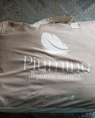 Piumino vera piuma d'oca nuovo singolo