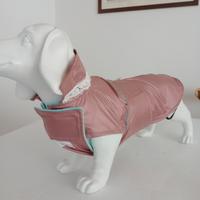 impermeabile cane, rosa e fodera Verde menta