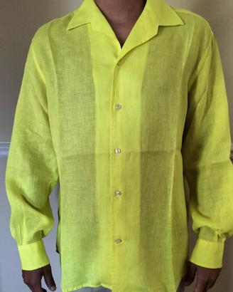 Camicia Uomo Giallo Fluo