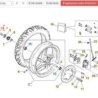 Perno ruota anteriore Aprilia RS50 AP8225354