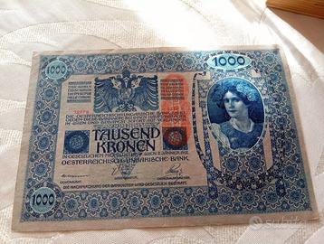 FDS banconota Tausend Kronen impero austro ungaric