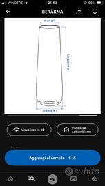 Vaso in vetro alto -ikea