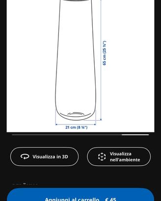 Vaso in vetro alto -ikea