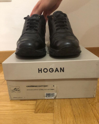 Hogan Interactive uomo n. 40 (6), nere, in pelle,