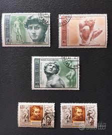 Francobolli Unione Sovietica tema: Michelangelo