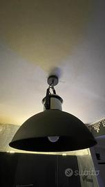 Lampada a sospensione industriale nera