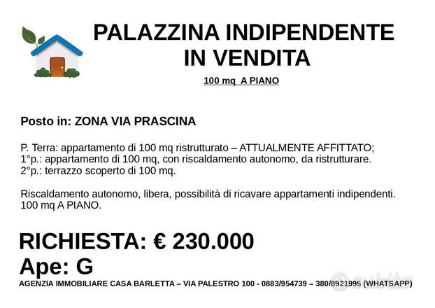 Palazzina indipendente - zona Settefrati