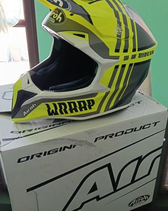 Casco Airoh Wraap  Broken Yellow Matt - S