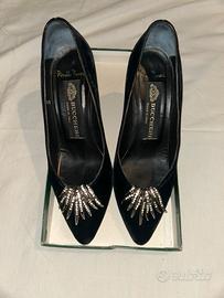 Scarpe con tacco velluto made in italy