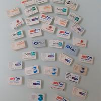 Sim telefoniche usate vintage da collezione 