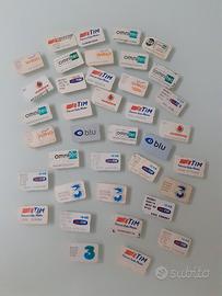 Sim telefoniche usate vintage da collezione 