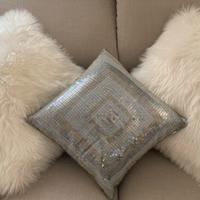 Cuscino arredo grigio seta indiana