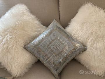 Cuscino arredo grigio seta indiana