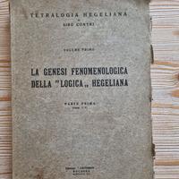 Libro La genesi della logica Hegeliana 1938
