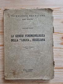 Libro La genesi della logica Hegeliana 1938