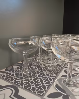 Set di 6 coppe da champagne vintage