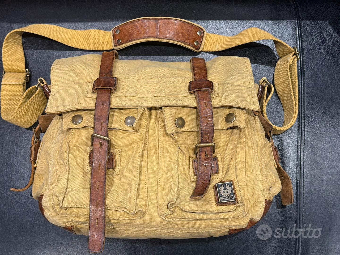 Belstaff Colonial Canvas Messenger Bag 554 - Abbigliamento e