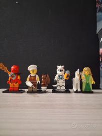 Lotto 4 Minifigures LEGO Serie 24/25 Collectible