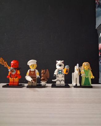 Lotto 4 Minifigures LEGO Serie 24/25 Collectible