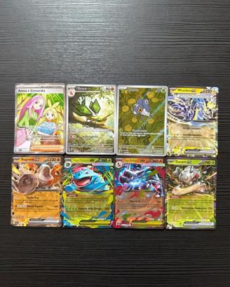 Lotto 8 carte Pokemon set Modern - Ar/Full Art/Ex